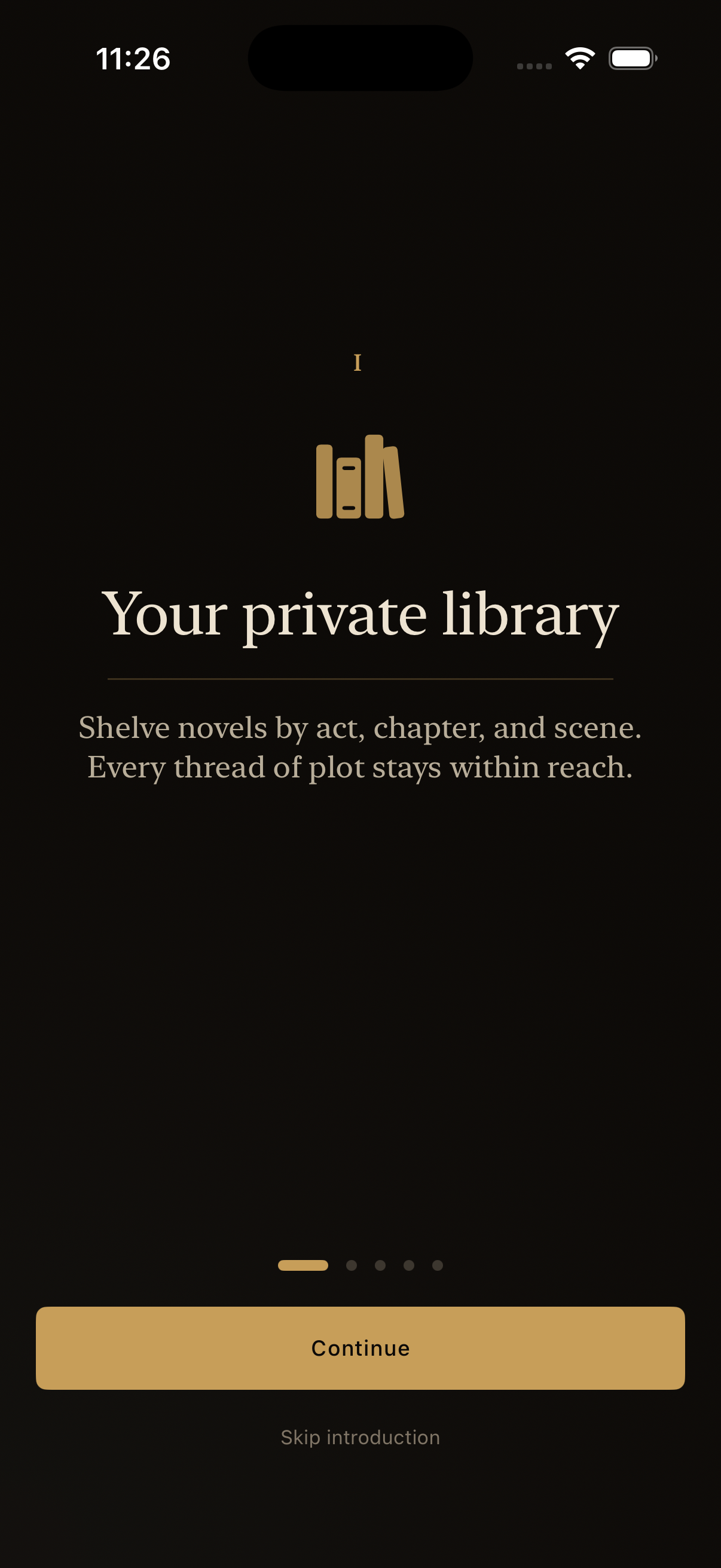 StoryForge library view
